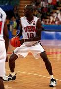 21 September 2000; Kevin Garnett of USA during the basketball match between USA and Lithuania in The Dome, Sydney Olympic Park, Homebush Bay, Sydney, Australia. Photo by Brendan Moran/Sportsfile