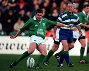 11 November 2000; Ronan O'Gara of Ireland during the International Rugby friendly match between Ireland and Japan at Lansdowne Road in Dublin. Photo by Ray Lohan/Sportsfile