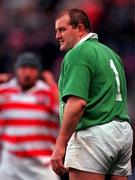 11 November 2000; Peter Clohessy of Ireland during the International Rugby friendly match between Ireland and Japan at Lansdowne Road in Dublin. Photo by Ray Lohan/Sportsfile