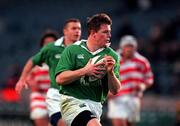 11 November 2000; Brian O'Driscoll of Ireland during the International Rugby friendly match between Ireland and Japan at Lansdowne Road in Dublin. Photo by Ray Lohan/Sportsfile