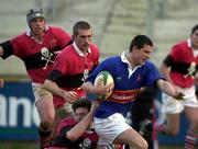 9 December 2000; Anthony Hartigan, UL Bohemians, is tackled by Shane Madigan, UCC. AIB League Div 2, UL Bohemians v UCC, Thomond Park, Limerick. Rugby. Picture credit; Ray Lohan/SPORTSFILE  *EDI*