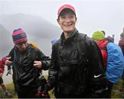 11 September 2015; Former World Champion and Olympic silver medallist Sonia O'Sullivan making her ascent to Carrauntoohil, MacGillycuddy's Reeks, during the Caps to the Summit in Aid of the Alan Kerins Project. Picture credit: Valerie O'Sullivan / SPORTSFILE