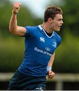 12 September 2015; Conor Nash, Leinster, celebrates after scoring his second try. Clubs Interprovincial Rugby Championship, Round 2, Ulster v Leinster, U18 Clubs, Rainey RFC, Magherafelt, Derry. Picture credit: Oliver McVeigh / SPORTSFILE