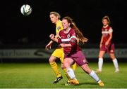 12 September 2015; Ciara Lynagh, Galway WFC, in action against Catherine Hyndman, Castlebar Celtic. Continental Tyres Women's National League, Castlebar Celtic v Galway WFC, Celtic Park, Castlebar, Co. Mayo. Picture credit: Piaras Ó Mídheach / SPORTSFILE