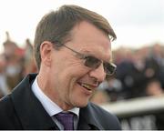 13 September 2015; Trainer Aidan O'Brien in the parade ring after his horse Minding won the Moyglare Stud Stakes. Irish Champions Weekend. The Curragh, Co. Kildare. Picture credit: Cody Glenn / SPORTSFILE