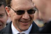 13 September 2015; Trainer Aidan O'Brien after he sent out Air Force Blue to win the Goffs Vincent O`Brien National Stakes. Irish Champions Weekend. The Curragh, Co. Kildare. Picture credit: Cody Glenn / SPORTSFILE