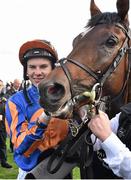 13 September 2015; Jockey Joseph O'Brien with Order Of St. George in the parade ring after their victory in the Palmerstown House Estate Irish St. Leger. Irish Champions Weekend. The Curragh, Co. Kildare. Picture credit: Cody Glenn / SPORTSFILE