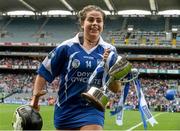 13 September 2015; Niamh Rockett, Waterford, celebrates at the end of the game. All Ireland Intermediate Camogie Championship Final, Kildare v Waterford. Croke Park, Dublin. Picture credit: David Maher / SPORTSFILE