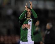 14 September 2015; Alan Bennett, Cork City, thanks the fans after the game. Irish Daily Mail FAI Senior Cup Quarter-Final Replay, Cork City v Derry City. Turner's Cross, Cork. Picture credit: Eoin Noonan / SPORTSFILE