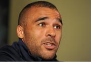 15 September 2015; Ireland's Simon Zebo during a press conference. Carton House, Maynooth, Co. Kildare. Picture credit: Seb Daly / SPORTSFILE