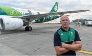 16 September 2015; Ireland captain Paul O'Connell at Dublin Airport ahead of Ireland's departure for the 2015 Rugby World Cup. Terminal 2, Dublin Airport, Dublin. Picture credit: Stephen McCarthy / SPORTSFILE