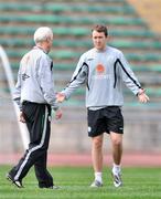 31 March 2009; Republic of Ireland's Aiden McGeady with manager Giovanni Trapattoni during squad training ahead of their 2010 FIFA World Cup Qualifier against Italy on Wednesday. Republic of Ireland Squad Training, San Nicola Stadium, Bari, Italy. Picture credit: David Maher / SPORTSFILE