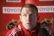 2 April 2009; Munster captain Paul O'Connell during a press conference ahead of their Magners League game against Leinster on Saturday. Musgrave Park, Cork. Picture credit: Matt Browne / SPORTSFILE