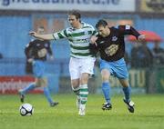 3 April 2009; Dessie Baker, Shamrock Rovers, in action against, Robert Clarke, Drogheda United. League of Ireland Premier Division, United Park, Drogheda. Photo by Sportsfile