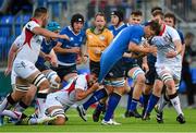 18 September 2015; Max Deegan, Leinster, is tackled by Ben O’Ryan, Ulster. U20 Interprovincial Rugby Championship, Round 3, Leinster v Ulster. Donnybrook Stadium, Donnybrook, Dublin. Picture credit: Stephen McCarthy / SPORTSFILE
