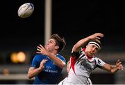 18 September 2015; Conor O’Brien, Leinster, in action against Lewis McNamara, Ulster. U20 Interprovincial Rugby Championship, Round 3, Leinster v Ulster. Donnybrook Stadium, Donnybrook, Dublin. Picture credit: Stephen McCarthy / SPORTSFILE