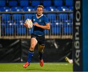 18 September 2015; Nick Peters, Leinster, on his way two to scoring his side's fourth try. U20 Interprovincial Rugby Championship, Round 3, Leinster v Ulster. Donnybrook Stadium, Donnybrook, Dublin. Picture credit: Stephen McCarthy / SPORTSFILE