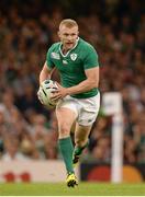 19 September 2015; Keith Earls, Ireland. 2015 Rugby World Cup, Pool D, Ireland v Canada. Millennium Stadium, Cardiff, Wales. Picture credit: Brendan Moran / SPORTSFILE