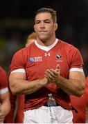 19 September 2015; Canada captain Jamie Cudmore after the game. 2015 Rugby World Cup, Pool D, Ireland v Canada. Millennium Stadium, Cardiff, Wales. Picture credit: Brendan Moran / SPORTSFILE