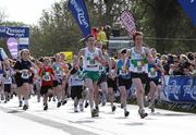 5 April 2009; The start of the Junior Ireland Run race, lead by eventual winner Kevin Dooney, Raheny Shamrocks A.C. Great Ireland Run, Phoenix Park, Dublin. Picture credit: Tomas Greally / SPORTSFILE