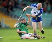 5 April 2009; John Mullane, Waterford, in action against Stephen Walsh, Limerick. Allianz GAA NHL Division 1 Round 6, Limerick v Waterford, Gaelic Grounds, Limerick. Picture credit: Brendan Moran / SPORTSFILE *** Local Caption ***