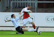 7 April 2009; Mark Quigley, St Patrick's Athletic, in action against Ciaran Martyn, Derry City. League of Ireland Premier Division, St Patrick's Athletic v Derry City, Richmond Park, Dublin. Picture credit: Pat Murphy / SPORTSFILE