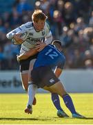 12 September 2015; Rhys Patchell, Cardiff Blues, is tackled by Noel Reid, Leinster. Guinness PRO12, Round 2, Leinster v Cardiff Blues, RDS, Ballsbridge, Dublin. Picture credit: Stephen McCarthy / SPORTSFILE