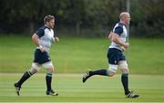 21 September 2015; Ireland's Sean O'Brien, left, and Paul O'Connell in action during squad training. Ireland Rugby Squad Training, 2015 Rugby World Cup, St George's Park, Burton-upon-Trent, England. Picture credit: Brendan Moran / SPORTSFILE