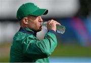 21 September 2015; Ireland's Luke Fitzgerald takes a drink as he looks on during squad training. Ireland Rugby Squad Training, 2015 Rugby World Cup, St George's Park, Burton-upon-Trent, England. Picture credit: Brendan Moran / SPORTSFILE