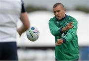 21 September 2015; Ireland's Simon Zebo in action during squad training. Ireland Rugby Squad Training, 2015 Rugby World Cup, St George's Park, Burton-upon-Trent, England. Picture credit: Brendan Moran / SPORTSFILE