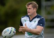 21 September 2015; Ireland's Jamie Heaslip in action during squad training. Ireland Rugby Squad Training, 2015 Rugby World Cup, St George's Park, Burton-upon-Trent, England. Picture credit: Brendan Moran / SPORTSFILE