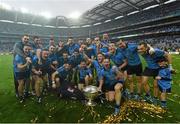 20 September 2015; Dublin players celebrate with the Sam Maguire Cup. GAA Football All-Ireland Senior Championship Final, Dublin v Kerry, Croke Park, Dublin. Picture credit: Stephen McCarthy / SPORTSFILE