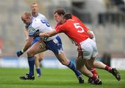 26 April 2009; Dick Clerkin, Monaghan, in action against Alan O'Connor, and Noel O'Leary, no.5, Cork. Allianz GAA National Football League, Division 2 Final, Cork v Monaghan, Croke Park, Dublin. Picture credit: Stephen McCarthy / SPORTSFILE