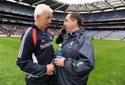 26 April 2009; Cork manager Conor Counihan shakes hands with Monaghan manager Seamus McEnaney after the game. Allianz GAA National Football League, Division 2 Final, Cork v Monaghan, Croke Park, Dublin. Picture credit: Brendan Moran / SPORTSFILE