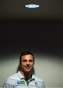 28 September 2015; Ireland's Tommy Bowe poses for a portrait after a press conference. Ireland Rugby Press Conference, 2015 Rugby World Cup, Hilton Hotel, Wembley, England. Picture credit: Brendan Moran / SPORTSFILE
