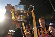 3 May 2009; Kilkenny supporters celebrate with captain Henry Shefflin, right, at the end of the game. Allianz GAA NHL Division 1 Final, Kilkenny v Tipperary, Semple Stadium, Thurles, Co. Tipperary. Picture credit: David Maher / SPORTSFILE