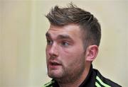 10 June 2013; Aidan O'Shea of Mayo during a press conference ahead of their Connacht GAA Football Senior Championship Semi-Final match against Roscommon on Sunday at Breaffy House Hotel in Castlebar, Mayo. Photo by Barry Cregg/Sportsfile