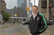 10 June 2013; New Ireland head coach Joe Schmidt stands for a portrait ahead of their match against Canada on Saturday at Toronto in Canada. Photo by Brendan Moran/Sportsfile