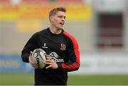 1 October 2015; Ulster's Andrew Trimble during the captain's run. Ulster Rugby Captain's Run, Kingspan Stadium, Ravenhill Park, Belfast, Co. Antrim. Picture credit: Oliver McVeigh / SPORTSFILE