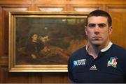 1 October 2015; Italy's Edoardo Gori poses for a portrait after a press conference. Cobham, London, England. Picture credit: Brendan Moran / SPORTSFILE