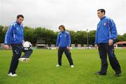 6 May 2009; St Patrick Athletic's Darragh Ryan, left, Ryan Guy, centre, and Damien Lynch during a media briefing ahead of their League of Ireland Premier Division game against Cork City on Saturday. Richmond Park, Inchicore, Dublin. Picture credit: Pat Murphy / SPORTSFILE