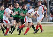 8 May 2009; Simon Danielli, Ulster, is tackled by Ray Ofisa, Connacht. Magners League, Connacht v Ulster, Sportsground, Galway. Picture credit: Matt Browne / SPORTSFILE