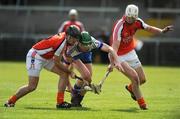 9 May 2009; Barry McCormack and Francis McMullan, Armagh, in action against Stephen Lambe, Monaghan. Ulster Senior Hurling Championship First Round, Armagh v Monaghan, Athletic Grounds, Armagh. Picture credit: Oliver McVeigh / SPORTSFILE