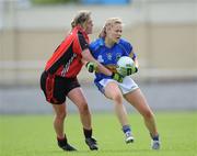 9 May 2009; Samantha Lambery, Tipperary, in action against Karla Trainor, Down. Bord Gais Energy Ladies NFL Division 2 Final, Down v Tipperary, St Bridget's GAA Club, Kiltoom, Co Roscommon. Picture credit: Ray McManus / SPORTSFILE