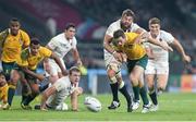 3 October 2015; Bernard Foley, Australia, in action against Geoff Parling, England. 2015 Rugby World Cup, Pool A, England v Australia, Twickenham Stadium, London, England. Picture credit: John Dickson / SPORTSFILE