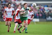 4 October 2015; Cian Farrelly, Emmet Og, in action against Michael McHugh, Abbeylara. Longford County Senior Football Championship Final, Emmet Og v Abbeylara, Glennon Brothers Pearse Park, Longford. Picture credit: Matt Browne / SPORTSFILE