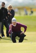 10 May 2009; Knock's Nick Grant lines up his putt on the 2nd during the Irish Amateur Open Golf Championship. Royal Dublin Golf Club, Dollymount, Dublin. Photo by Sportsfile