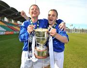 10 May 2009; Daniel Loughran, right, and Shane Carlisle, Crumlin United FC, celebrate at the end of the game. FAI Umbro Intermediate Cup Final, Crumlin United FC v Bluebell United FC, Tallaght Stadium, Dublin. Picture credit: David Maher / SPORTSFILE
