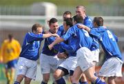 10 May 2009; Derek Griffin, centre, Crumlin United FC, celebrates after scoring his side's third and winning goal with team-mates. FAI Umbro Intermediate Cup Final, Crumlin United FC v Bluebell United FC, Tallaght Stadium, Dublin. Picture credit: David Maher / SPORTSFILE