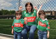 10 May 2009; Mayo supporter Mary Turner with her children Liam and Kayleigh, from Castlebar now living in New Jersey, USA, before the game. Connacht Senior Football Championship First Round, New York v Mayo, Gaelic Park, The Bronx, New York, USA. Picture credit: Pat Murphy / SPORTSFILE